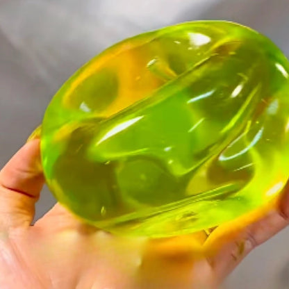 Squishy Green Apple Stress Ball Soft Fidget Sensory Toy for ADHD Autism Slow Rebound Squeeze Toy for Adults Kids Christmas Gift